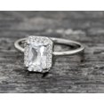 thumbnail image 4 of Eclet Jewels Radiant Cut Excellent 2.1 Ct Diamond Ring For Her - White Gold Over 14K Silver Diamond Ring - Engagement Wedding Halo Ring For Women's - Ever & Ever Halo-Style Engagement Ring for Her, 4 of 8