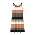 thumbnail image 4 of Summer Saving Wycnly Womens Dresses Sleeveless Round Neck Striped Print Mini Summer Dress Loose Flowy Swing Casual T Shirt Tank Dresses Multicolor Up to 65% off, 4 of 5