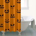 thumbnail image 4 of Halloween Pumpkin Face Silhouettes Shower Curtain 36"x72" ,Bathroom Decorative Shower Curtains Set with 12 Hooks,Modern Waterproof Washable Shower Curtain, 4 of 6