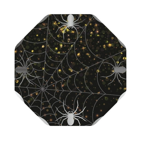 

Matuu Spiderweb Bats And A Spider for Cup Coasters Set of 6 Leather Coasters Desk Coasters for Office Measures 4” x 4” Octagon