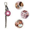 thumbnail image 3 of Unique Bargains 1 Pc Stylish Doughnut Handbag Charm Bag Accessories Brown Rose Red, 3 of 5