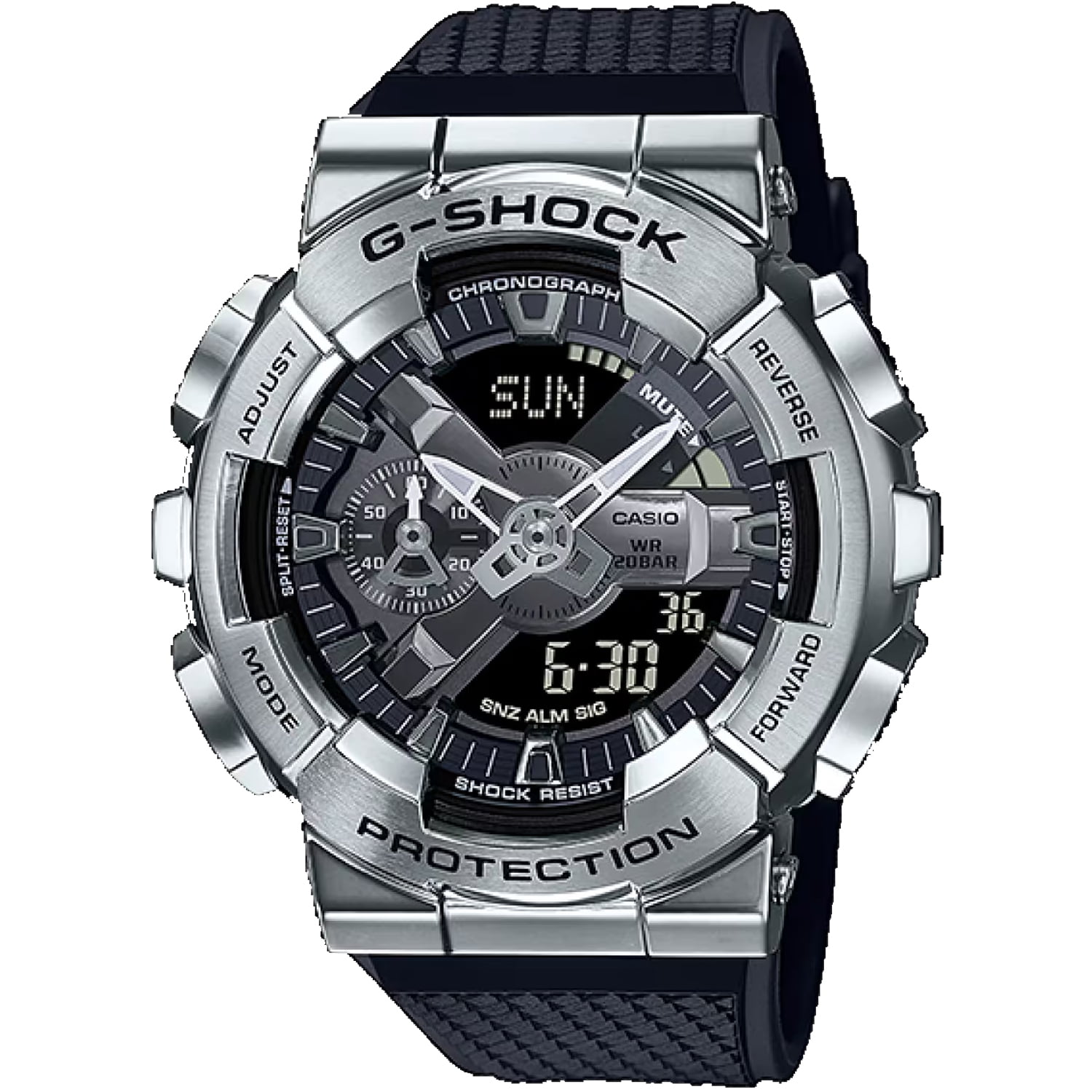MTG910DA-1A Men's G-Shock Atomic Alarm Solar Powered SS Watch