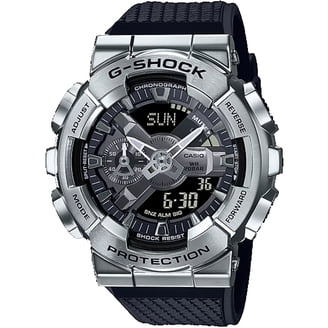 Casio G-Shock Metal Covered Octagonal Black Resin Band Watch