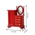 thumbnail image 5 of Joernso Doll House Mini Dresser Vintage Miniature Dresser with Drawers Mini Furniture Dressing Table for Doll House Bedroom Decor, 5 of 8
