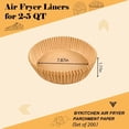 thumbnail image 3 of 200pcs Disposable Parchment Paper Liners, Universal for Air Fryer, Microwave, Oven, Steamer, Fit for 2-5 QT, Multiple Shapes & Sizes, Non-Stick, Oil & Water Proof, Food Grade, Heat Resistant, 3 of 7