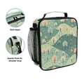 thumbnail image 2 of Square Lunch Bag 10.5*3.5*9.5 Inches Cooler Bag Lunch Bag Insulation Portable Durable Fashion Cute Green Cartoon Hill, 2 of 6