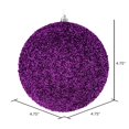 thumbnail image 3 of Vickerman N185766D Boule Perlée Violette de 4,75 Pouces avec Perçage 6 par Sac, 3 of 3
