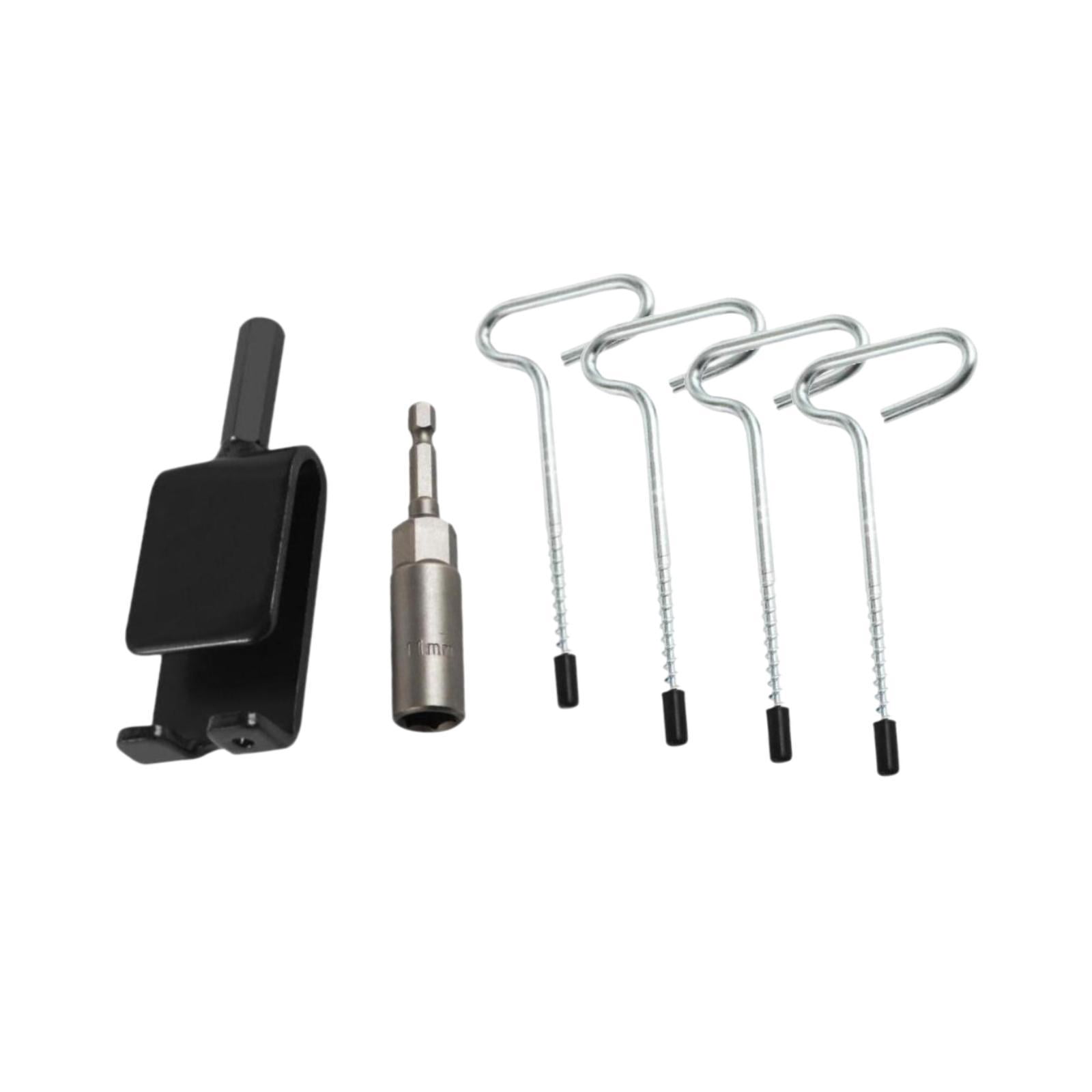 harayaa 4 Pieces Ice Fishing Anchors Ice Fishing Tent Stakes Ice Anchor Tool Ice Shelter