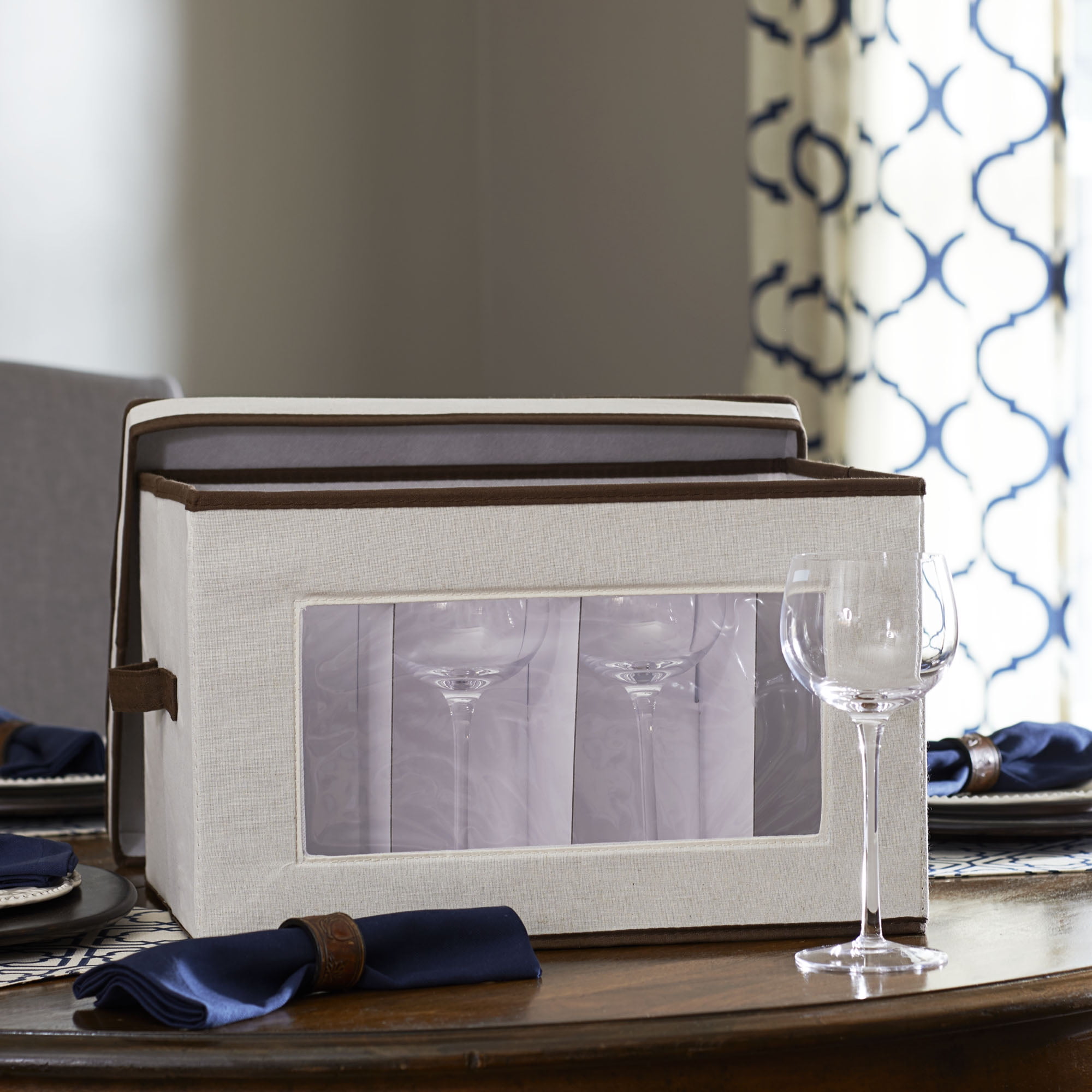 Household Essentials Window Vision Stemware Goblet Chest