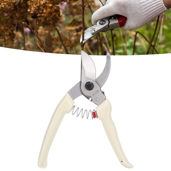 Pruning Shears, Sturdy Effortless Branch Trimming Clippers Carbon Steel Ergonomic Handle Fast Rebound Universal with Electroplated Spring for Tree