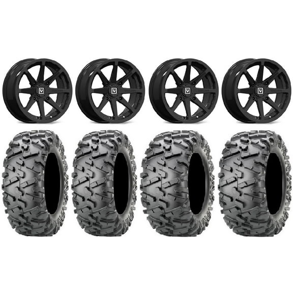 Valor V01 14" Wheels Black 26" BigHorn 2.0 Tires Kawasaki Teryx Mule