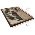 thumbnail image 7 of Handcraft Rugs Cabin Rug  Lodge, Cabin Nature and Animals Area Rug  Modern Nature Pattern Cabin Area Rug  Abstract, Chocolate/Beige/Green-Bear/Lodge 2x 3 feet Doormat, 7 of 7