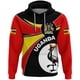 thumbnail image 2 of Sudadera con capucha con estampado 3D de la bandera de Uganda para hombre, ropa africana, ropa deportiva informal, jerseys de calle, 2 of 4