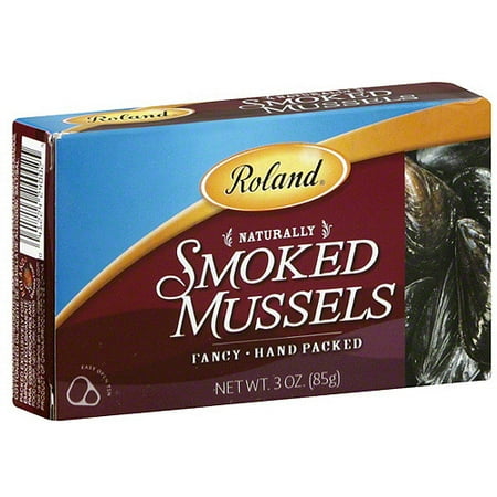 Roland Naturally Smoked Mussels, 3 oz (Pack of 10)