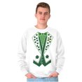 thumbnail image 3 of Irish Leprechaun Tuxedo St Pattys Tux Men's Crewneck Sweatshirt Brisco Brands L, 3 of 6