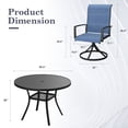 thumbnail image 3 of Vicllax Outdoor Patio Dining Set American Country Style Metal 42"for Garden Lawn (5 Pcs), 3 of 9