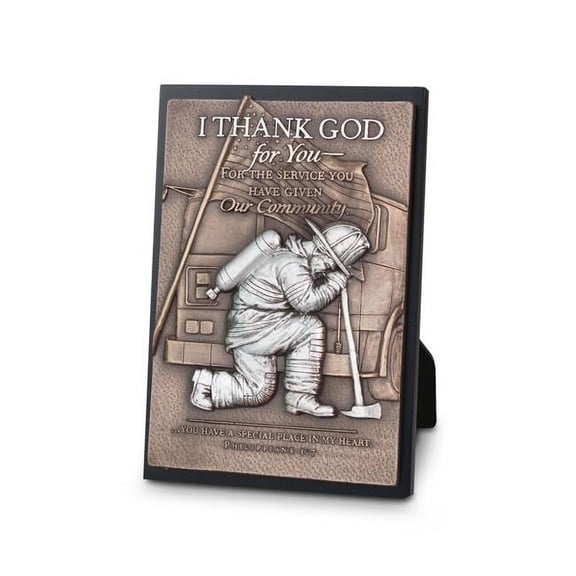 Lighthouse Christian Products 89343 Small Plaque - Moments of Faith-Fireman - No. 20758