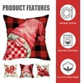 thumbnail image 3 of Valentines Day Gnome Love Truck Decorative Throw Pillow Cover Set of 4, Red Black Buffalo Plaid Check Arrow Porch Patio Outdoor Pillowcase, Quote Be Mine Gifts Cushion Case Home Decor, 3 of 6
