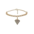 thumbnail image 4 of Women Gold Metal Chain Boot Bracelet Shoe Bling Diamond Shape Charm, 4 of 8