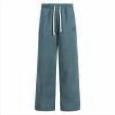 Mens Corduroy Casual Pants Fleece Lined Warm Fashion Loose Fit Wide Leg Straight Sweatpants Elastic Waist Drawstring (XS, Green)