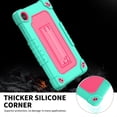 thumbnail image 6 of SOATUTO  for Lenovo Tab M8 4th Gen 2023/2024 Release Hard Back Soft Silicone Heavy Duty Hybrid Protection Shell with Kicktand Shoulder Strap for Lenovo Tab M8 4th Gen TB-300FU/TB-300XU (Green+Pink), 6 of 6