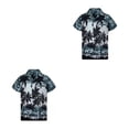 thumbnail image 1 of Jumpingount Camisa de hombre de manga corta de moda informal suelta impresa vacaciones Palm Breasted ropa de playa de gran tamaño para fiesta Type7 NO7, 1 of 6