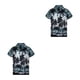 thumbnail image 2 of Jumpingount Camisa de manga corta para hombre, informal, de secado rápido, suelta, con interruptor, ropa de playa de un solo pecho, talla grande, Gary/M 2piezas, 2 of 6