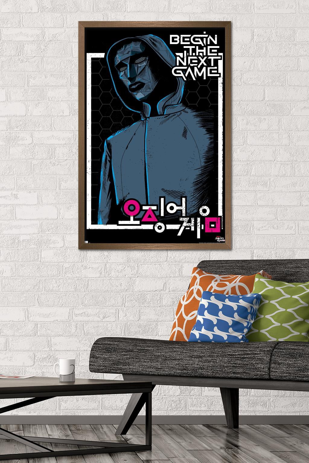 Netflix Squid Game - Begin the Next Game Wall Poster, 22.375" x 34" Framed