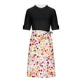 thumbnail image 6 of FDGIU Vintage A-Line Skirt - Women's High Waist Pleated Midi Skirt with Pockets (Polka Dot, Rockabilly Style), 6 of 6