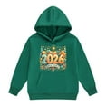 thumbnail image 2 of WOYY Tween Girls 2026 New Year Hoodie Letter Print Kids Hooded Sweatshirt, Sizes 12-13, 2 of 4