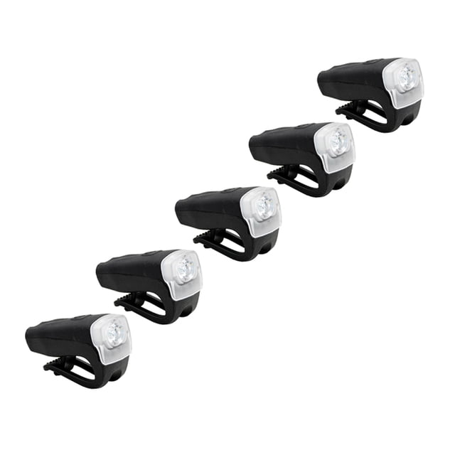 Paquete de 5 Luces Leds Blancas Impermeables De 2 Funciones Negro