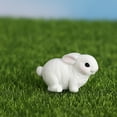thumbnail image 1 of BKER Micro Ornaments Cute Animals Realistic Rabbit Micro Rabbit Gardening Resin Accessories, 1 of 5