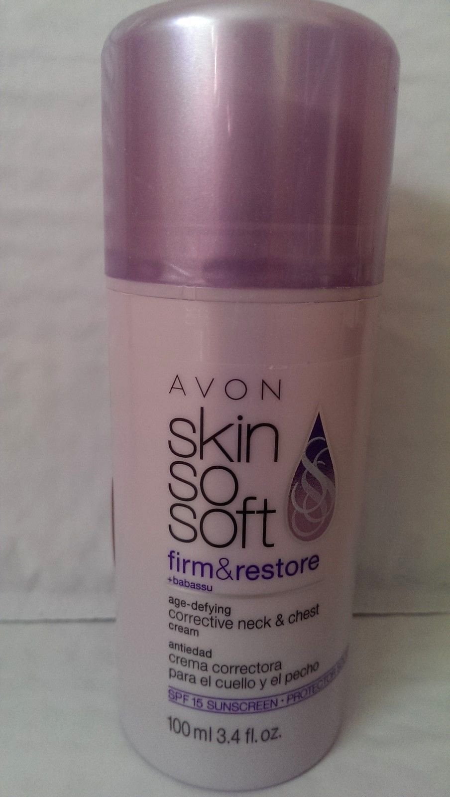 Avon SKIN SO SOFT Firm & Restore AgeDefying Corrective Neck & Chest