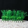 thumbnail image 5 of Unique Bargains 1pcs Fish Tank Aquarium Decorations Plants Green 5.12" Plastic Plants for Aquarium Decor, 5 of 7