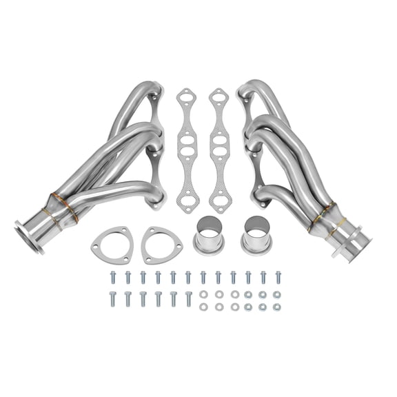 1-5/8 Inch Stainless Steel Exhaust Headers, Compatible with Chevy Small Block V8 Engines 262 265 283 305 327 350 400, High-Flow Performance Replacement