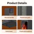 thumbnail image 6 of Behome Space Heater Indoor, 24’’ Electric Heaters with Remote & Thermostat, 3 Modes & 70°Oscillation & 12H Timer, Portable Room Tower Space Heater for Office, Bedroom, Large Room, 6 of 9