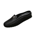 thumbnail image 2 of Mules for Women Soft Comfortable Orthopedic Leather Shoes Fashion Slip On Stitched Flat-Soled Casual Backless Loafers with Cute Bow, 38, 2 of 7