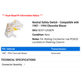 thumbnail image 2 of Neutral Safety Switch - Compatible with 1987 - 1994 Chevy Blazer 1988 1989 1990 1991 1992 1993, 2 of 2