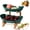 Green, variant on 3-Tier Oval Fruit Basket with Bamboo Stand, Large Tiered Fruit Basket for Kitchen Countertop, Space-Saving Snack & Vegetable Display, Modern Home Decor, Easy to Clean (Green,3-Tier)