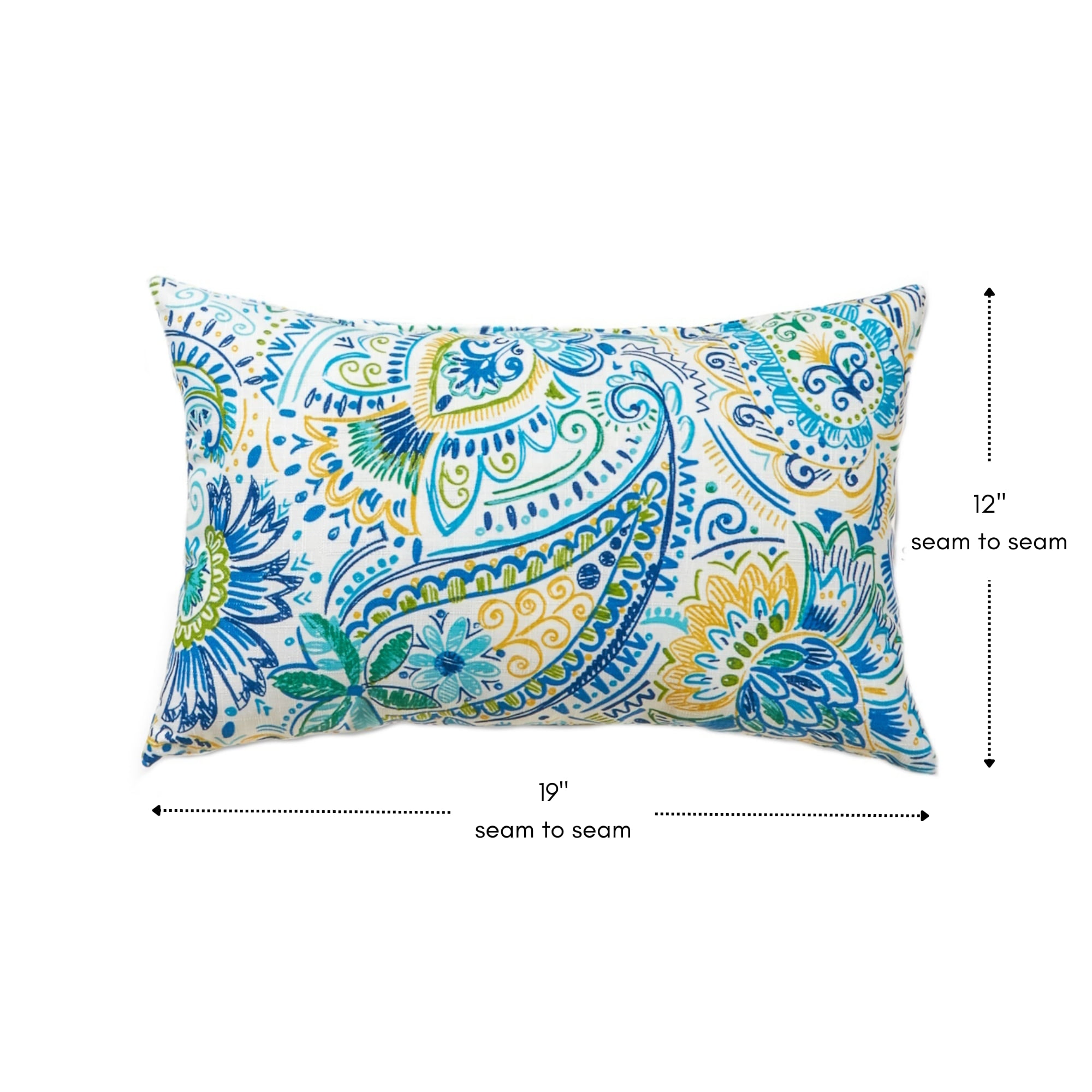 Greendale Home Fashions 19'' x 12'' Reversible Outdoor Throw Pillow, Set of 2, Baltic