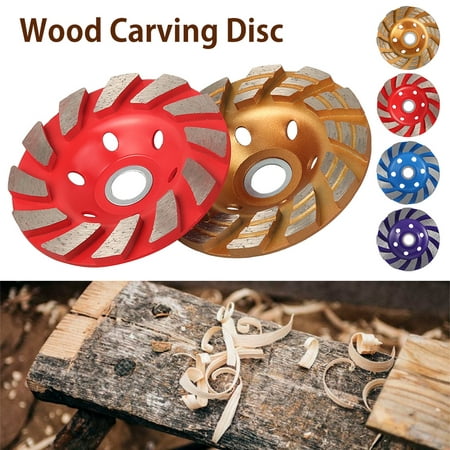 HOTBEST Wood Carving Disc for Angle Grinder 4 Inch Manganese Steel Power Wood Shaping Disc for 22mm Aperture Angle Grinder