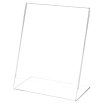 Clear Acrylic Sign Display / Literature Holder (Angled), 8" W x 10" H (12 Pack)