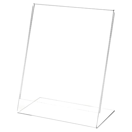 Clear Acrylic Sign Display / Literature Holder (Angled), 8" W x 10" H (12 Pack)