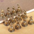 thumbnail image 2 of LLavero de latón chino con cabezas de animales del zodiaco, colgante de campana, joyería Vintage de cobre, Feng Shui, llavero de coche, regalo, 2 of 4