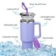 thumbnail image 6 of 40 oz Stainless Steel Tumbler with Handle & Straw Lid, Vacuum Insulated Travel Mug, Cold 34H Hot 10H, Leak-Proof Cup Fits Car Cup Holder for Work Travel, 6 of 9