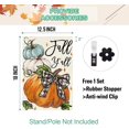 thumbnail image 3 of Fall Pumpkin Double Sided Garden Flag 12x18 Inch Autumn Harvest Decor Weatherproof Thanksgiving Vertical Yard Banner with Rugby Ball Design for Seasonal Halloween Outdoor Sports Decoration, 3 of 6