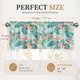 thumbnail image 3 of SPXUBZ Tropical Floral Window Valance Curtain Palm Leaf Flower Pattern Rod Pocket Kitchen Curtain Summer Home Decor, 3 of 5