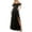 Black, variant on City Studio Womens Juniors Off-The-Shoulder Maxi Evening Dress