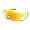 Yellow Frame / Pink Yellow Lens, variant on ATLAS Oversized Goggle Oval Mono Vintage Fashion UV400 Mens Womens Sunglasses