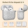 thumbnail image 4 of Comvin For Apple AirPods 4 & 5 Case Cover for Women, Leopard, Silicone, Gray-White, 4 of 7